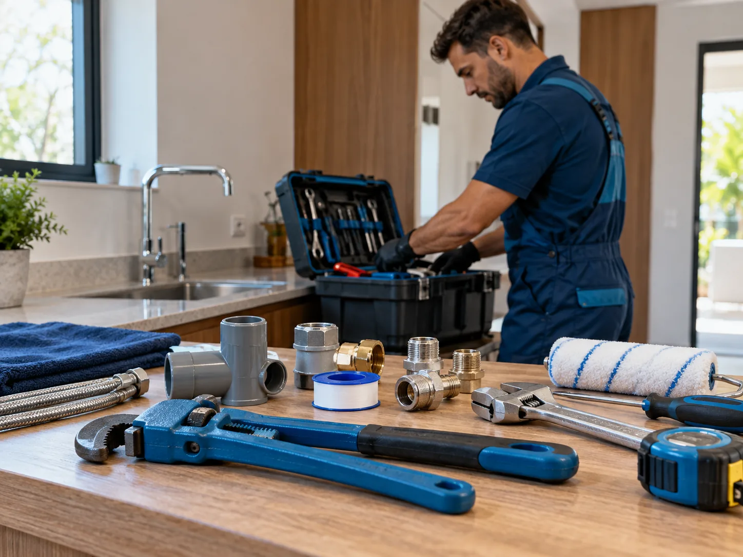 Ferramentas organizadas para manutenção residencial